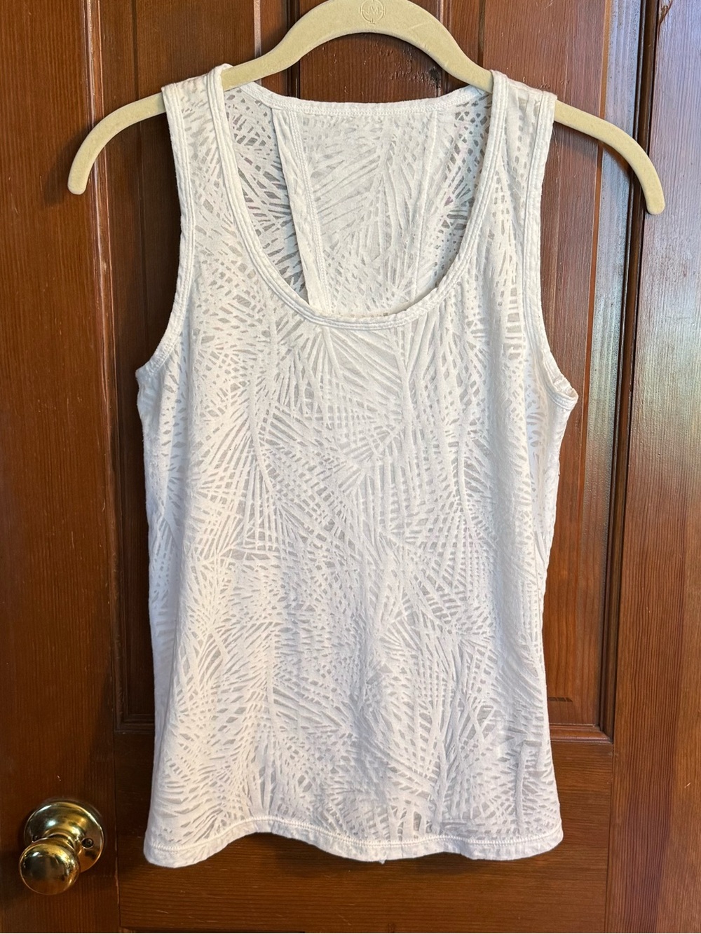 Champion White Textured Scoop Neck Tank Top